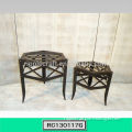 New Arrival Black Set of 2 Iron Flower Pot Stand used for Garden Decor